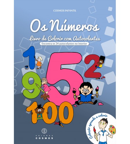 N.º 6 - Os Números - Livro de colorir com autocolantes